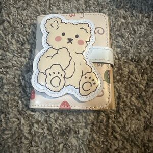 JELLYEA Kawaii Bear Wallet CuteCard Holder Girls Front Pocket Wallet (Beige-1)